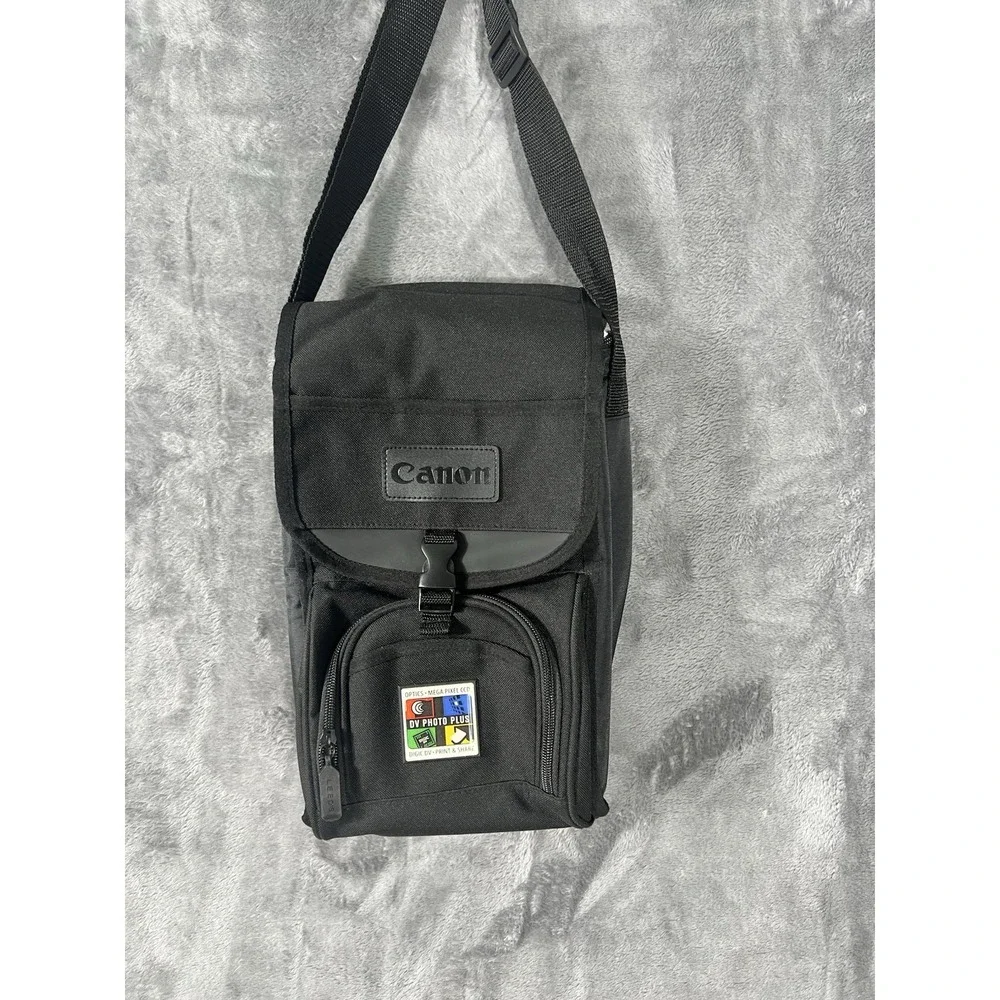 Canon DV Photo Plus Camera Bag Leeds Black Canvas Padded Shoulder Strap 3800-70
